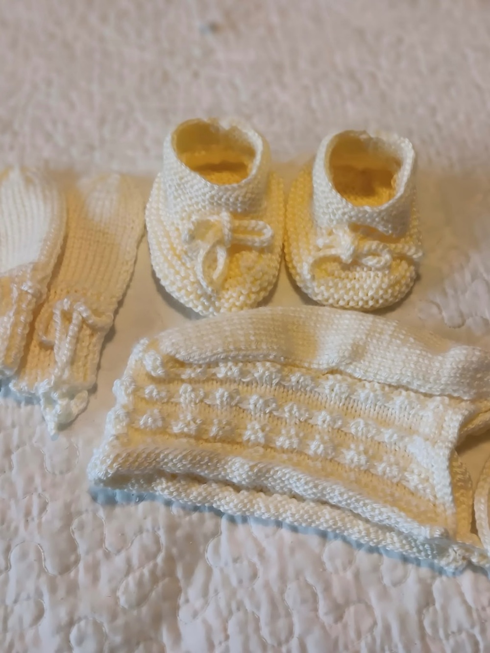 Hand Knit Baby Layette Set - Picture 3 of 3